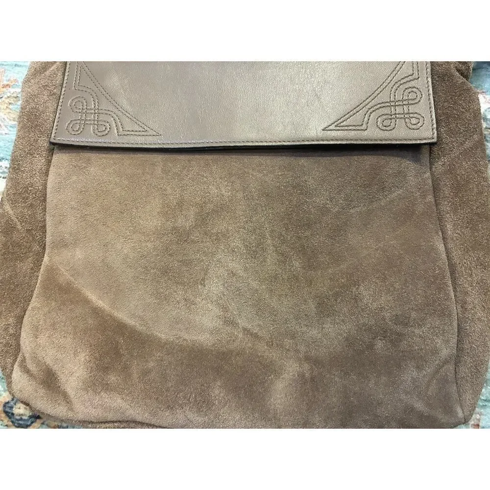 NWT Vintage Kenneth Cole Deadstock Brown Suede Crossbody – Early 2000s Y2K